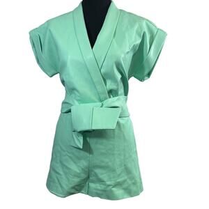 Amanda Uprichard Faux leather romper, size extra small